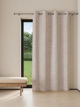 Ddecor Live Beautiful - Readymade Eyelet Door Curtain, Beige