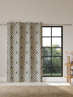 Ddecor Live Beautiful - Readymade Eyelet Door Curtain, Blue