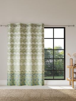 Ddecor Live Beautiful - Readymade Eyelet Door Curtain, Green