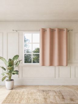 Ddecor Live Beautiful - 5Ft Readymade Eyelet Window Curtain, Pink