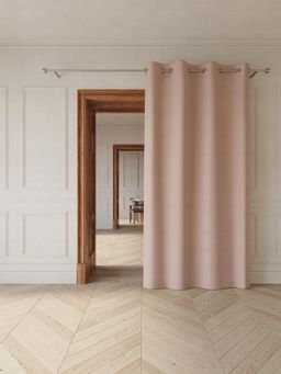 Ddecor Live Beautiful - Readymade Eyelet Door Curtain, Pink