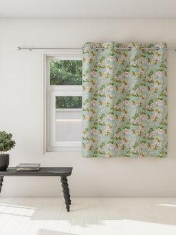 Ddecor Live Beautiful - 5Ft Readymade Eyelet Window Curtain, Green