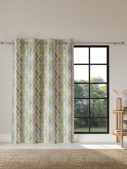 Ddecor Live Beautiful - Readymade Eyelet Door Curtain, Blue