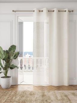 Ddecor Live Beautiful - Readymade Eyelet Door Curtain, White