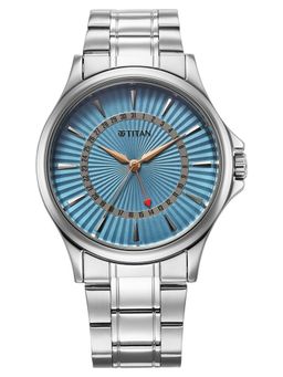 Titan - Silver Strap Round Dial Watch for Men ( 10038SM01 ) ( M )