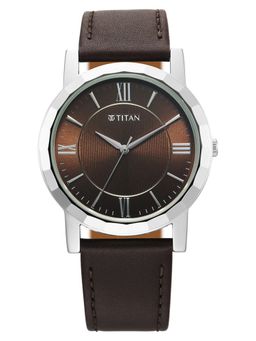 Titan - Brown Strap Round Dial For Men ( 1644SL01 ) ( M )