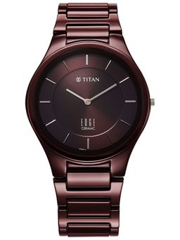 Titan - Brown Strap Round Dial For Men ( 1696QC19 ) ( M )