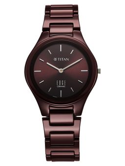 Titan - Brown Strap Round Dial For Women ( 2653QC18 ) ( M )