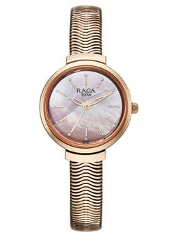 Titan - Rose Gold Strap Round Dial For Women ( 2737WM01 ) ( M )