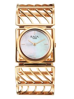 Titan - Rose Gold Strap Rectangular Dial Watch for Women ( 2769WM01 ) ( M )