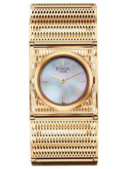 Titan - Rose Gold Strap Rectangular Dial Watch for Women ( 2770WM01 ) ( M )