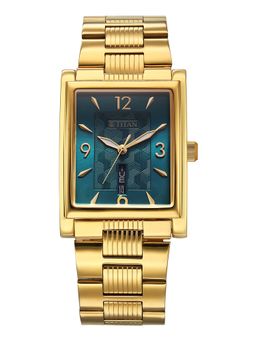 Titan - Yellow Strap Rectangular Dial Watch for Men ( 90024YM09 ) ( M )