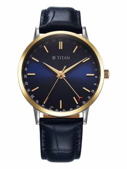 Titan - Blue Strap Round Dial Watch for Men ( 90202BL01 ) ( M )