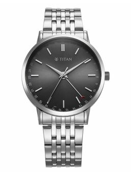 Titan - Silver Strap Round Dial Watch for Men ( 90202SM01 ) ( M )