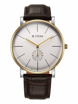 Titan - Brown Strap Round Dial Watch for Men ( 90203BL01 ) ( M )