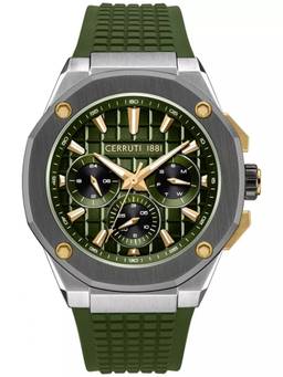 Cerruti 1881 - Green Strap Round Dial Watch for Men ( CECIWGQ0073403 ) ( M )