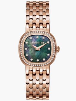 Cerruti 1881 - Rose Gold Strap Square Dial Watch for Women ( CECIWLG0072909 ) ( M )