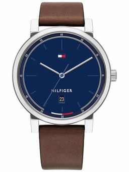 Tommy Hilfiger - Brown Strap Round Dial Watch for Men ( NETH1791780W ) ( M )