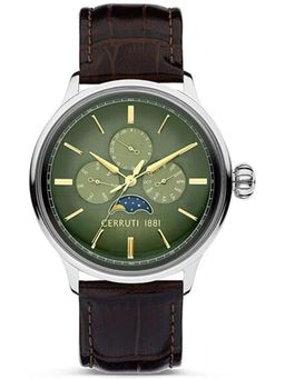 Cerruti 1881 - Brown Strap Round Dial Watch for Men ( NTCECIWGF2224602 ) ( M )