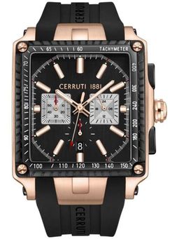 Cerruti 1881 - Black Strap Square Dial Watch for Men ( NTCECIWGO0018810 ) ( M )