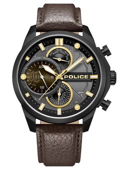 Police - Brown Strap Round Dial Watch for Men ( NTPLPEWGF0039203 ) ( M )