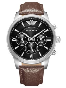 Police - Brown Strap Round Dial Watch for Men ( NTPLPEWGF0040402 ) ( M )