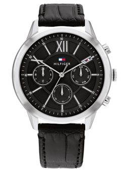Tommy Hilfiger - Black Strap Round Dial Watch for Men ( NTTH1710527 ) ( M )