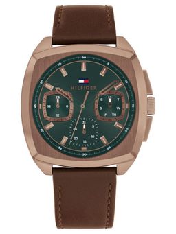 Tommy Hilfiger - Brown Strap Round Dial Watch for Men ( NTTH1710557 ) ( M )