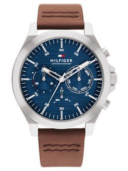 Tommy Hilfiger - Brown Strap Round Dial Watch for Men ( NTTH1710633 ) ( M )