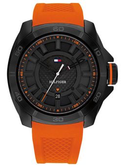 Tommy Hilfiger - Orange Strap Round Dial Watch for Men ( NTTH1792136 ) ( M )