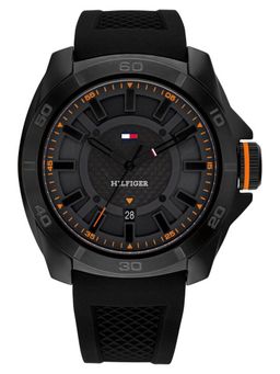 Tommy Hilfiger - Black Strap Round Dial Watch for Men ( NTTH1792137 ) ( M )