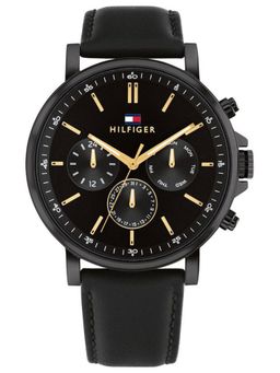 Tommy Hilfiger - Black Strap Round Dial Watch for Men ( NTTH1792144 ) ( M )