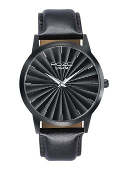 Sonata - Black Strap Round Dial Watch for Men ( SP70065NL01 ) ( M )