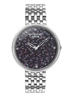 Sonata - Silver Strap Round Dial Watch for Women ( SP80113SM01 ) ( M )