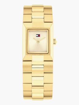 Tommy Hilfiger - Gold Strap Rectangular Dial Watch for Women ( TH1782787 ) ( M )
