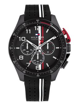 Tommy Hilfiger - Black Strap Round Dial Watch for Men ( TH1792168 ) ( M )