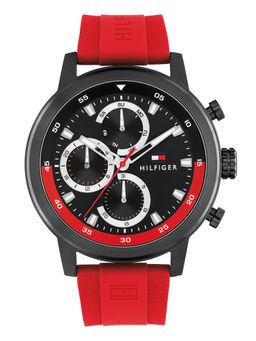 Tommy Hilfiger - Red Strap Round Dial Watch for Men ( TH1792178 ) ( M )