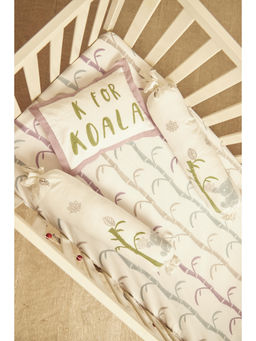 Masaya - Koala Purple Pure Cotton Pillow and Bolster (Pack of 3) for 0-2 Years