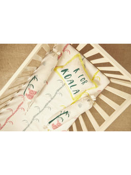 Masaya - Koala Yellow Pure Cotton Cot Set (Pack of 4) for 0-2 Years