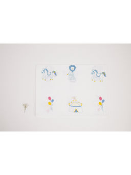 Masaya - Circus Teal Pure Cotton Cot/Crib Sheet (Pack of 1) for 0-2 Years