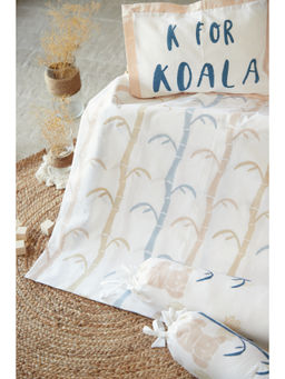 Masaya - Koala Beige Pure Cotton Cot/Crib Sheet (Pack of 1) for 0-2 Years