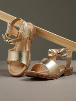 Tiny Bugs - Gold Synthetic Casual Sandals