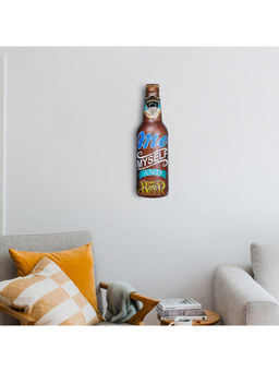 HomeTown - Route 66 Metal Beer Bottle Wall Decor In Brown