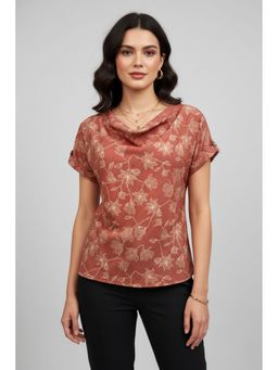 TAMISKA BY NARENDRA KUMAR - Rust Bloom Everyday Top