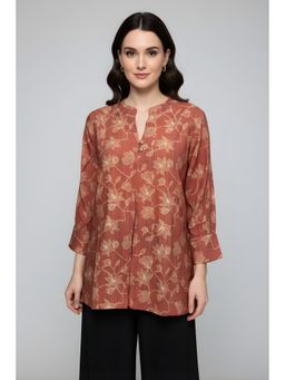 TAMISKA BY NARENDRA KUMAR - Rust Reverie Top