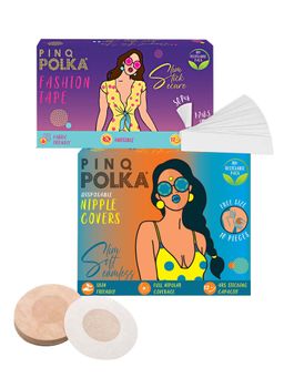 Pinq Polka - Premium Double Sided Invisible Fashion Tape & Disposable Nipple Cover