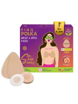 Pinq Polka - Breast Lift Tape Pasties and Nipple Pasties Boob Lift Invisible C-D Cups (Set of 16)
