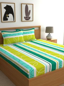 Dreamscape - 100% Microfiber Double Bedsheet with 2 Pillow Covers