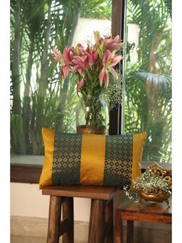 Revive Home - Indian Sari Silhouettes Cushion Cover Multi-Color (14x20 inches)