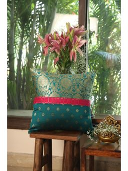 Revive Home - Indian Sari Silhouettes Cushion Cover Multi-Color (18X18 Inches)